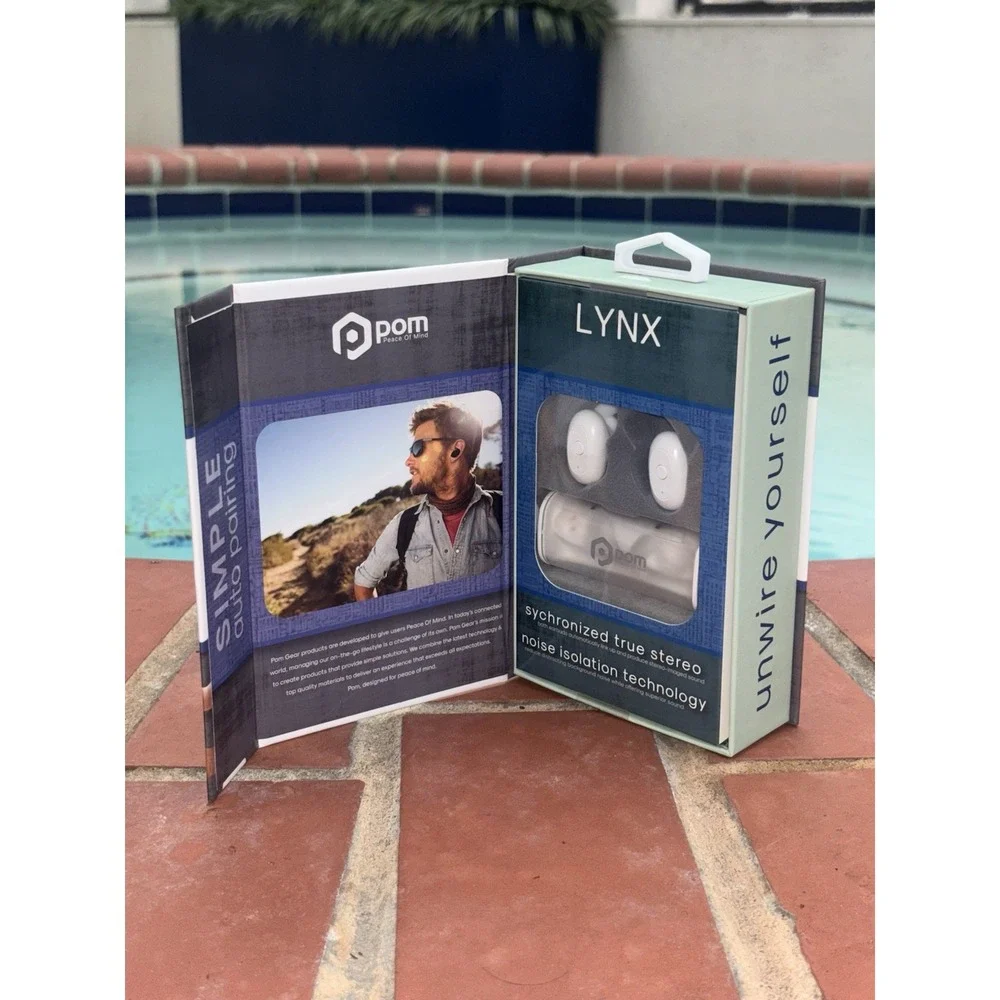 LYNX True Wireless Bluetooth Earbuds with Charging Case White Brand New